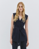 Γιλέκο μακρύ με ζώνη