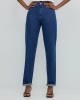 Denim straight-leg