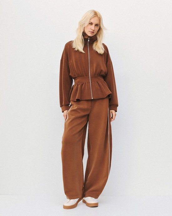 Jacket με peplum και ρέλια