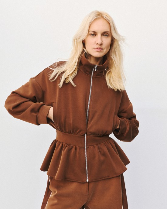 Jacket με peplum και ρέλια
