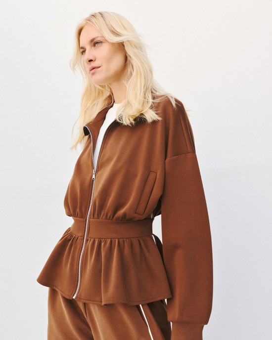 Jacket με peplum και ρέλια