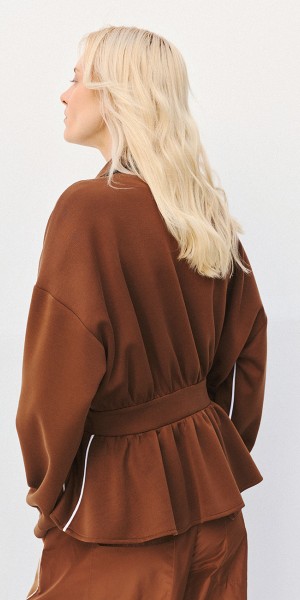 Jacket με peplum και ρέλια