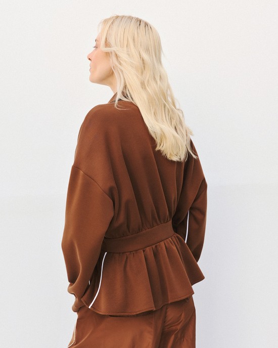 Jacket με peplum και ρέλια