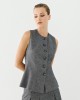 Γιλέκο peplum tweed