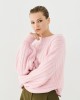 Μπλούζα πλεκτή oversized κοντή