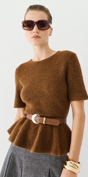 Μπλούζα πλεκτή peplum