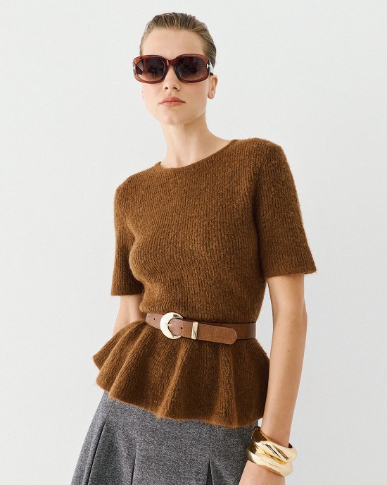 Μπλούζα πλεκτή peplum