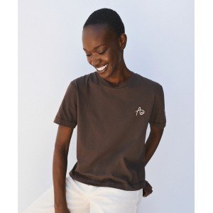 T-shirt με κεντημένο μονόγραμμα